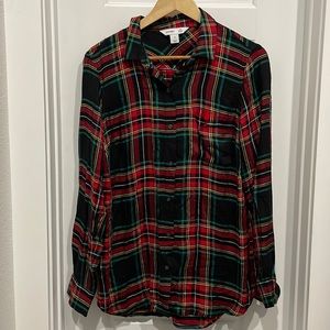 Christmas plaid Old Navy Classic Shirt for Women